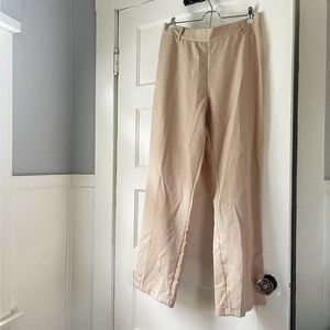 Vintage Beige Flowy Wide Legged Pants